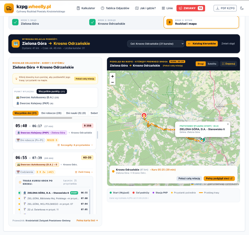 Wyszukiwarka Połączeń